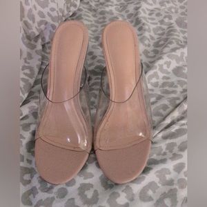 clear heels